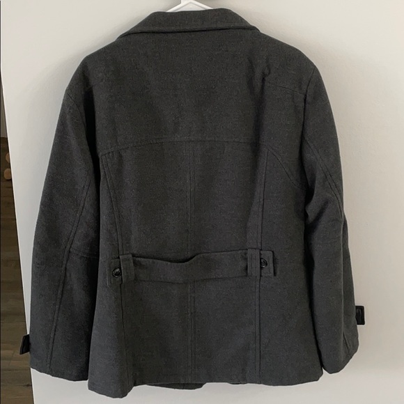 Tom’s Ware Wool Blend Double Breasted Pea Coat - Picture 3 of 3